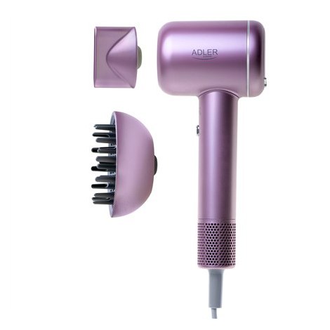 Adler Hair Dryer | AD 2270p SUPERSPEED | 1600 W | Number of temperature settings 3 | Ionic function | Diffuser nozzle | Purple